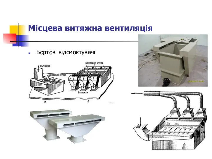 Місцева витяжна вентиляція Бортові відсмоктувачі