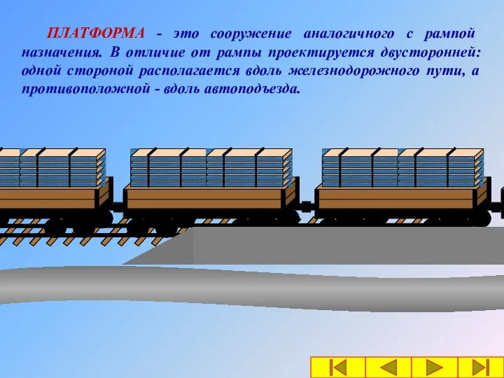 ПЛАТФОРМА - это сооружение аналогичного с рампой назначения. В отличие от