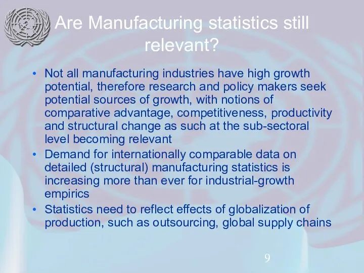 Are Manufacturing statistics still relevant? Not all manufacturing industries have high