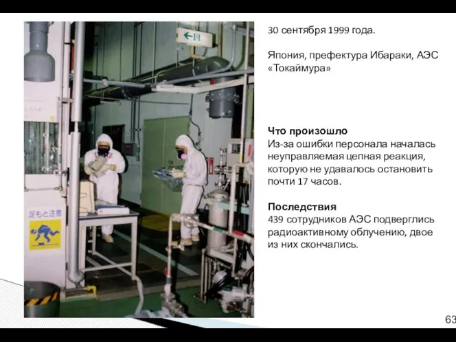 30 сентября 1999 года. Япония, префектура Ибараки, АЭС «Токаймура» Что произошло