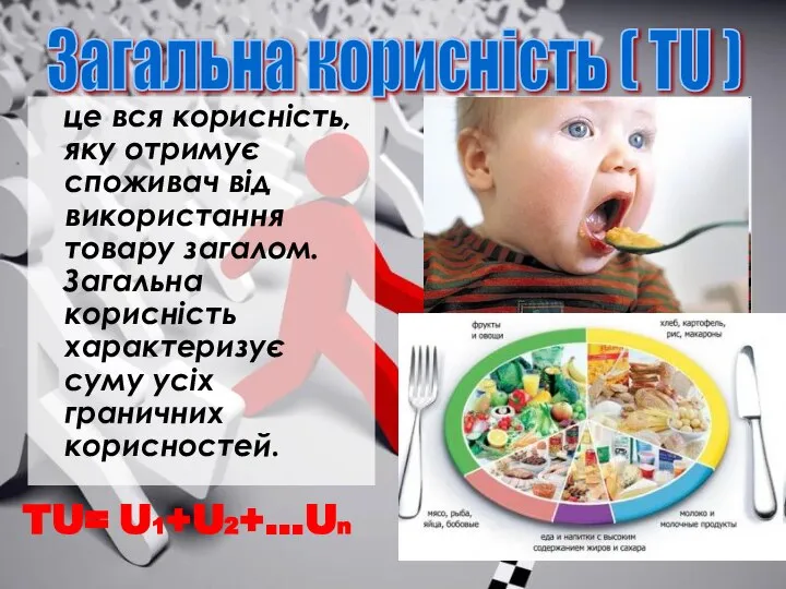 це вся корисність, яку отримує споживач від використання товару загалом. Загальна