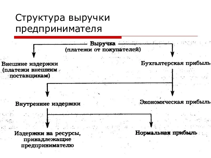 Структура выручки предпринимателя