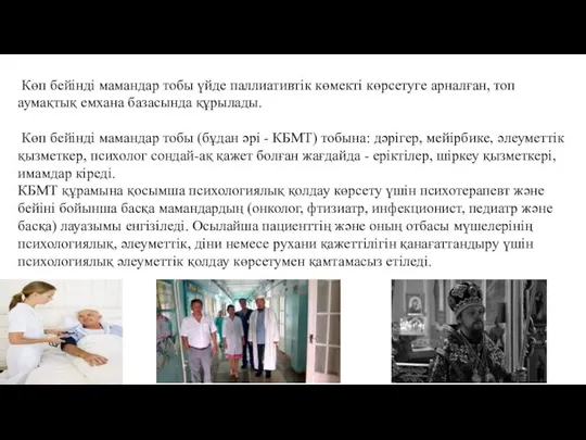 Көп бейінді мамандар тобы үйде паллиативтік көмекті көрсетуге арналған, топ аумақтық