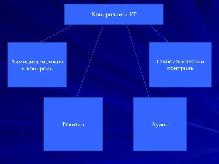 Контроллинг УР Административный контроль Технологический контроль Ревизия Аудит