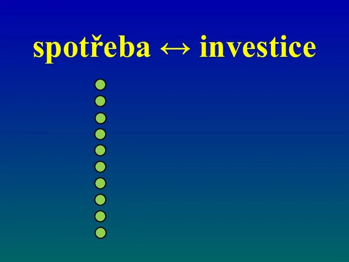 spotřeba ↔ investice