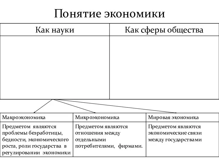 Понятие экономики