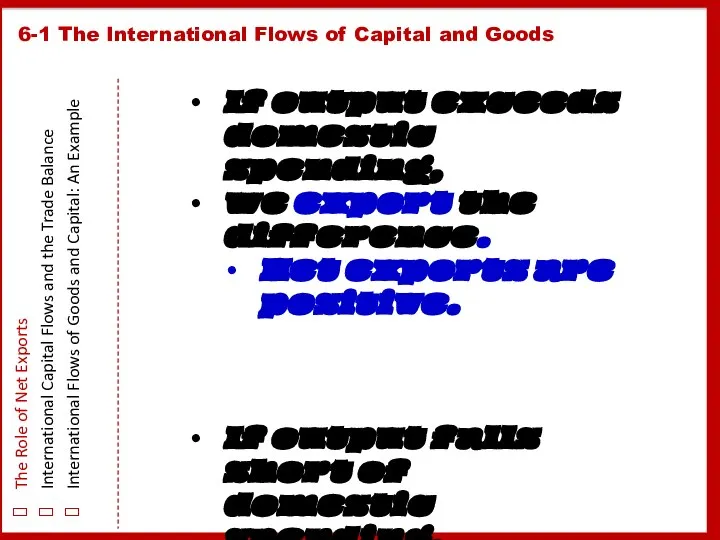 6-1 The International Flows of Capital and Goods The Role of