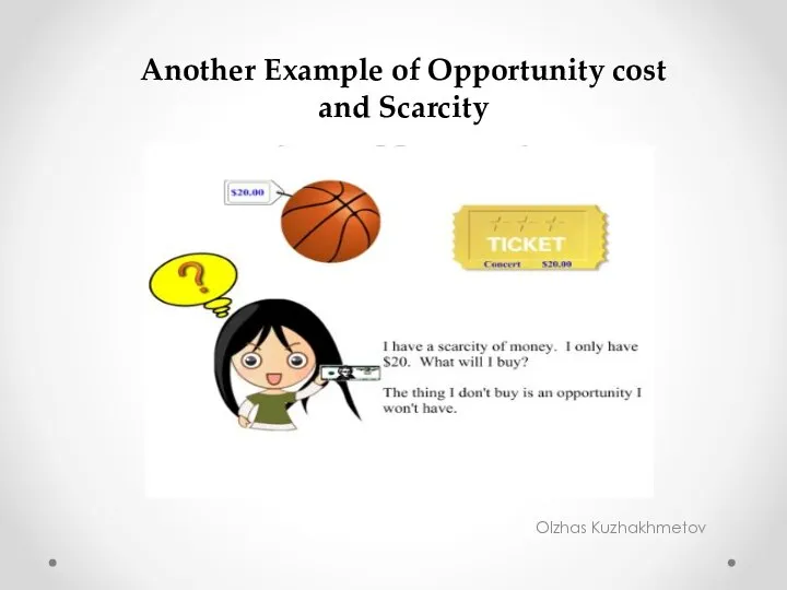 Olzhas Kuzhakhmetov Another Example of Opportunity cost and Scarcity