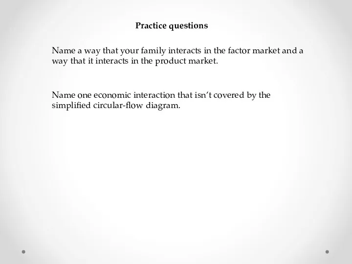 Practice questions Name a way that your family interacts in the