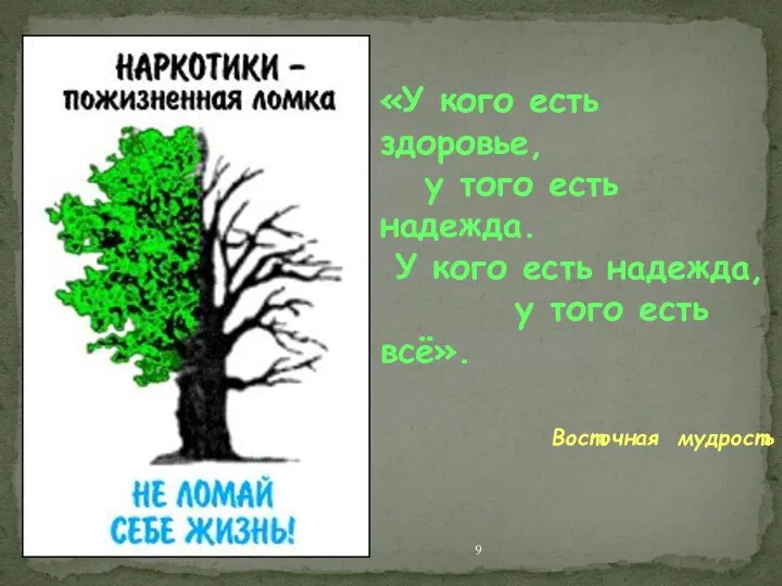 «У кого есть здоровье, у того есть надежда. У кого есть