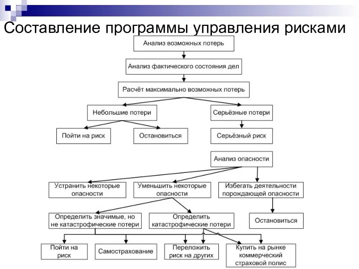 Составление программы управления рисками