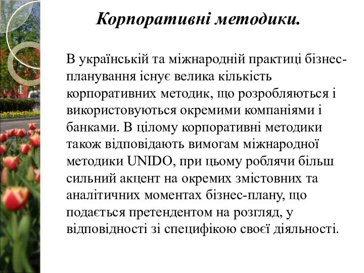 В українській та міжнародній практиці бізнес-планування існує велика кількість корпоративних методик,