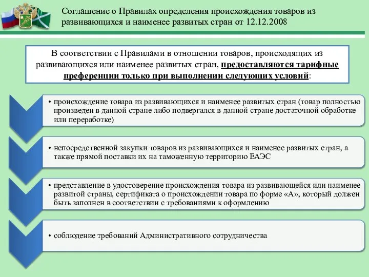 Соглашение о Правилах определения происхождения товаров из развивающихся и наименее развитых