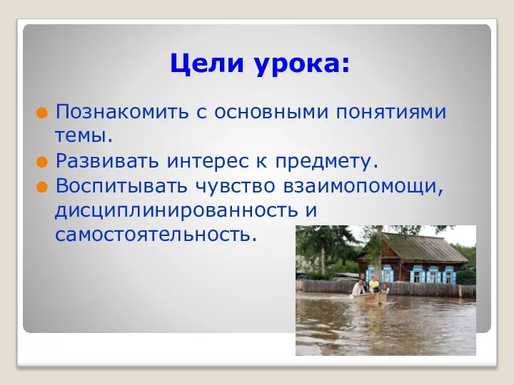 Цели урока: Познакомить с основными понятиями темы. Развивать интерес к предмету.