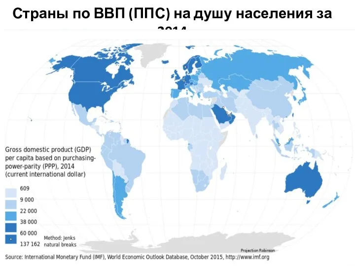 Страны по ВВП (ППС) на душу населения за 2014