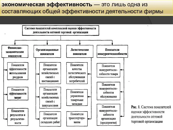 экономическая эффективность — это лишь одна из составляющих общей эффективности деятельности фирмы