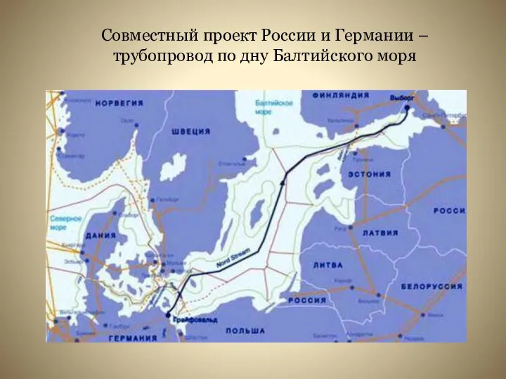 Совместный проект России и Германии – трубопровод по дну Балтийского моря