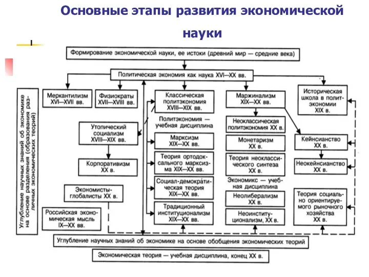 Основные этапы развития экономической науки