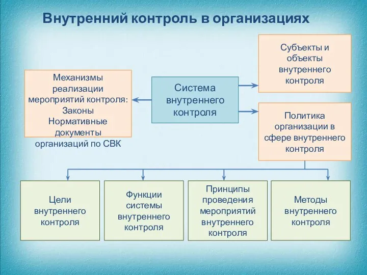 Внутренний контроль в организациях