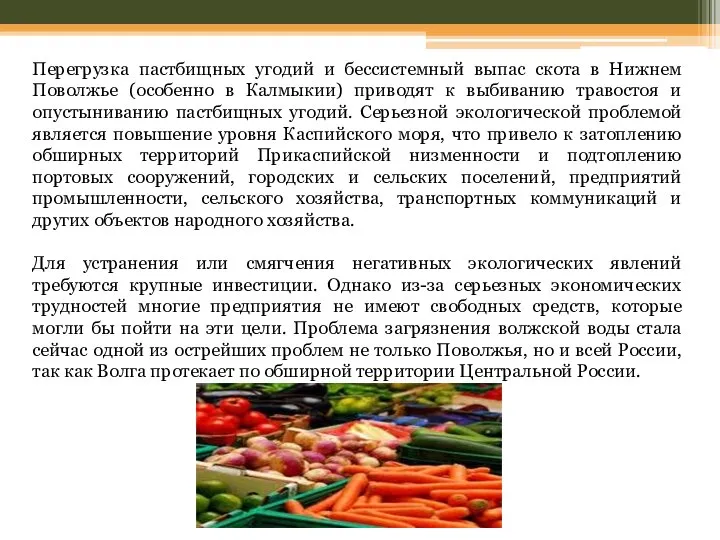 Перегрузка пастбищных угодий и бессистемный выпас скота в Нижнем Поволжье (особенно