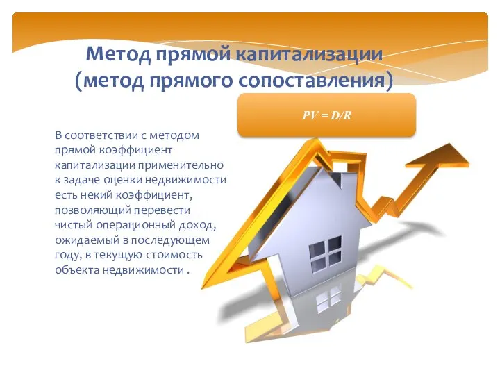 Метод прямой капитализации (метод прямого сопоставления) В соответствии с методом прямой