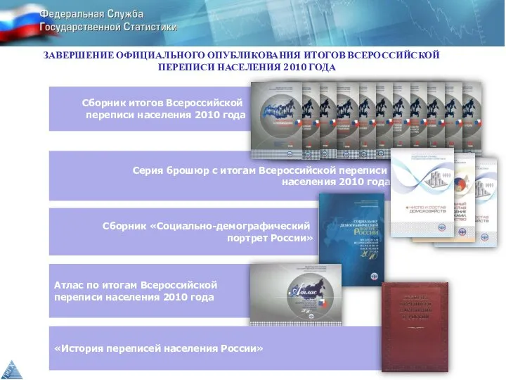 Серия брошюр с итогам Всероссийской переписи населения 2010 года Сборник «Социально-демографический