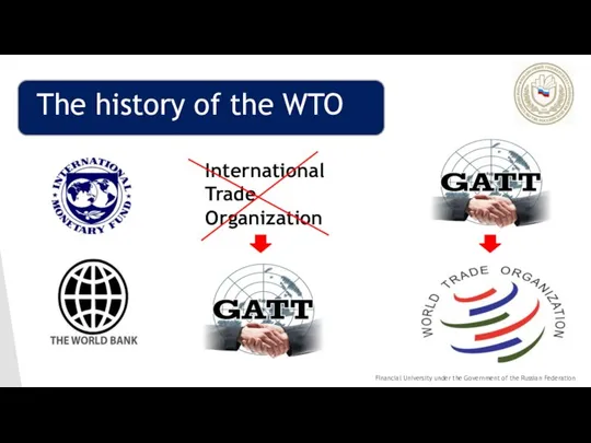 The history of the WTO International Trade Organization Financial University under