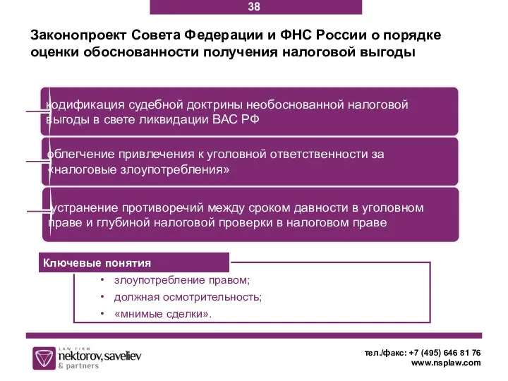 Законопроект Совета Федерации и ФНС России о порядке оценки обоснованности получения