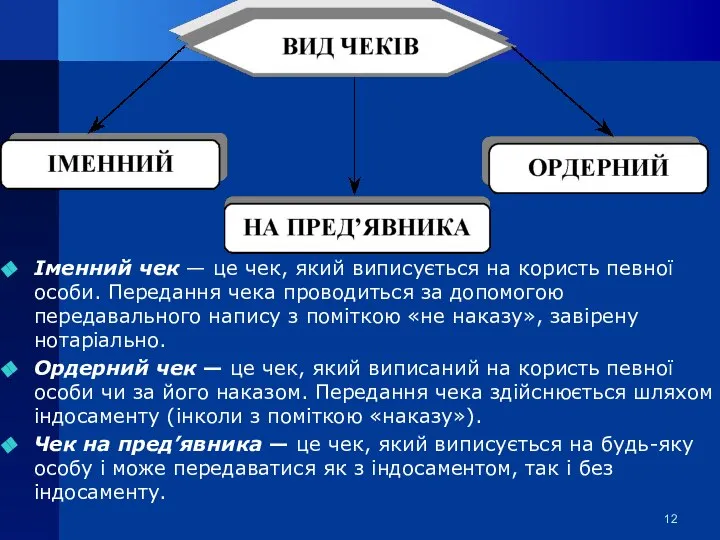 Іменний чек — це чек, який виписується на користь певної особи.