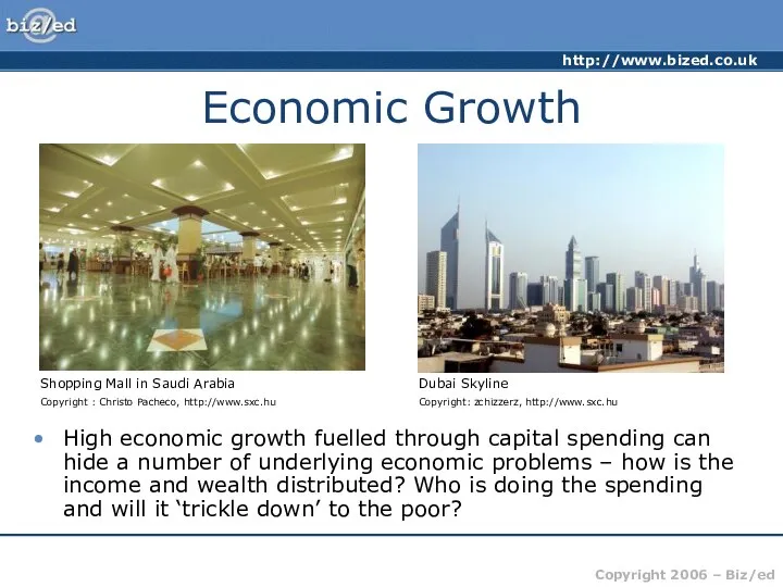 Economic Growth High economic growth fuelled through capital spending can hide