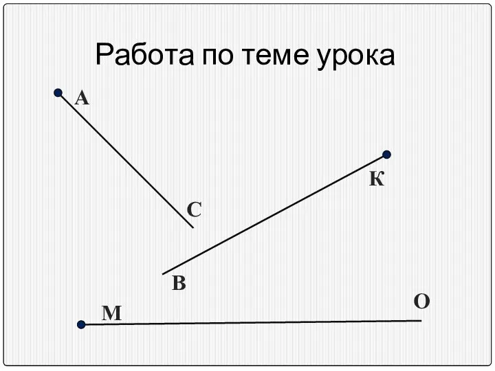 Работа по теме урока А В К С О М