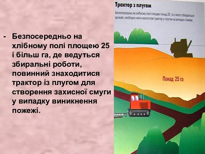 Безпосередньо на хлібному полі площею 25 і більш га, де ведуться