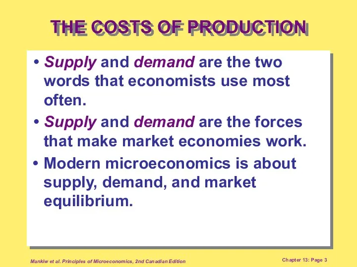 Mankiw et al. Principles of Microeconomics, 2nd Canadian Edition Chapter 13: