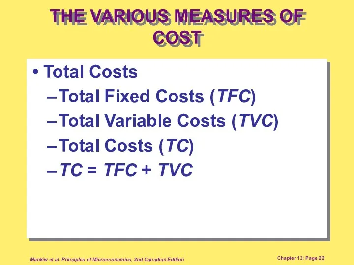 Mankiw et al. Principles of Microeconomics, 2nd Canadian Edition Chapter 13: