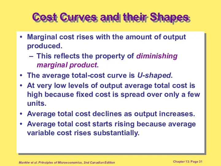 Mankiw et al. Principles of Microeconomics, 2nd Canadian Edition Chapter 13: