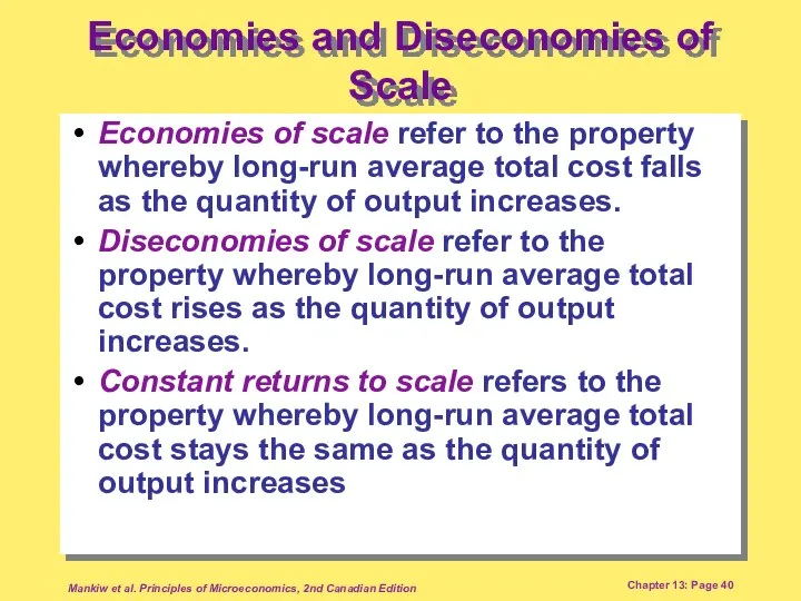 Mankiw et al. Principles of Microeconomics, 2nd Canadian Edition Chapter 13: