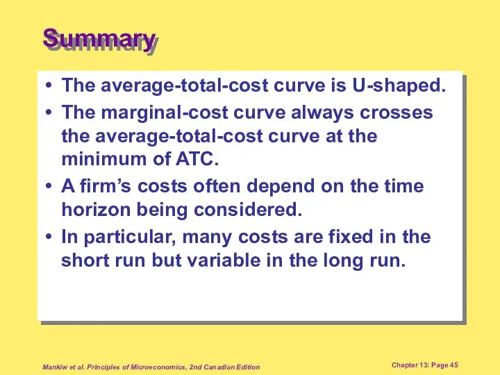 Mankiw et al. Principles of Microeconomics, 2nd Canadian Edition Chapter 13: