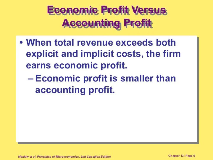 Mankiw et al. Principles of Microeconomics, 2nd Canadian Edition Chapter 13: