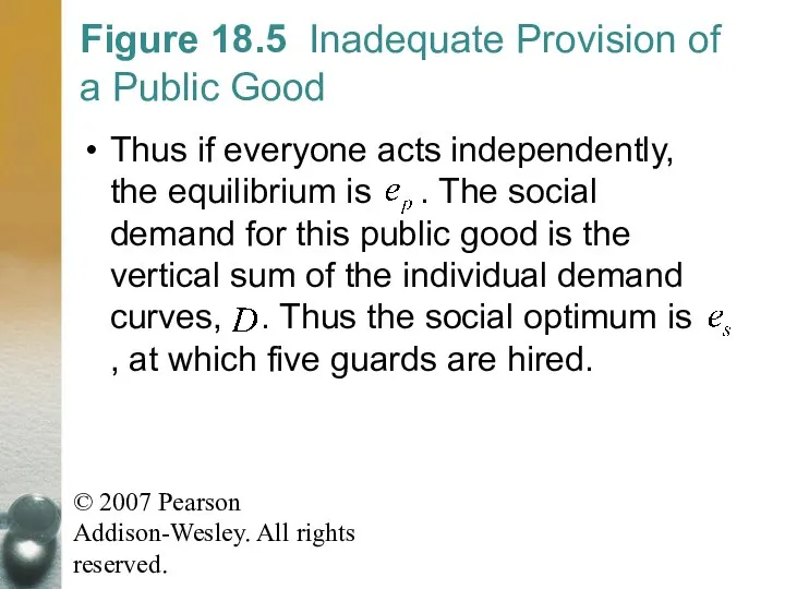 © 2007 Pearson Addison-Wesley. All rights reserved. Figure 18.5 Inadequate Provision