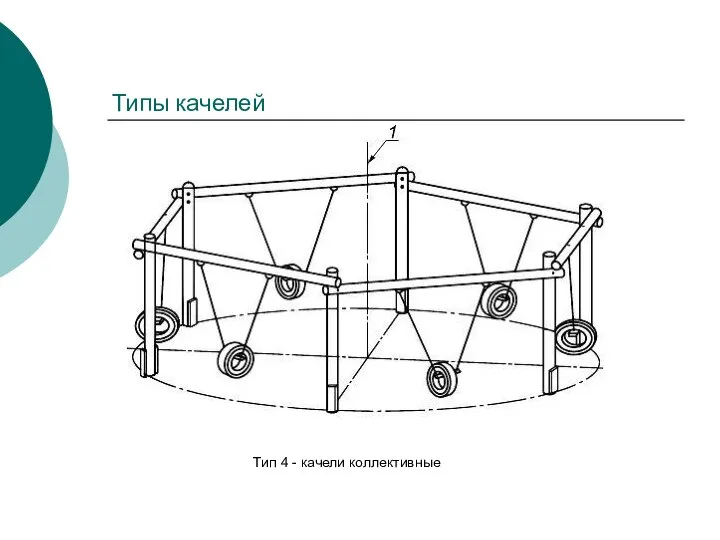 Типы качелей Тип 4 - качели коллективные