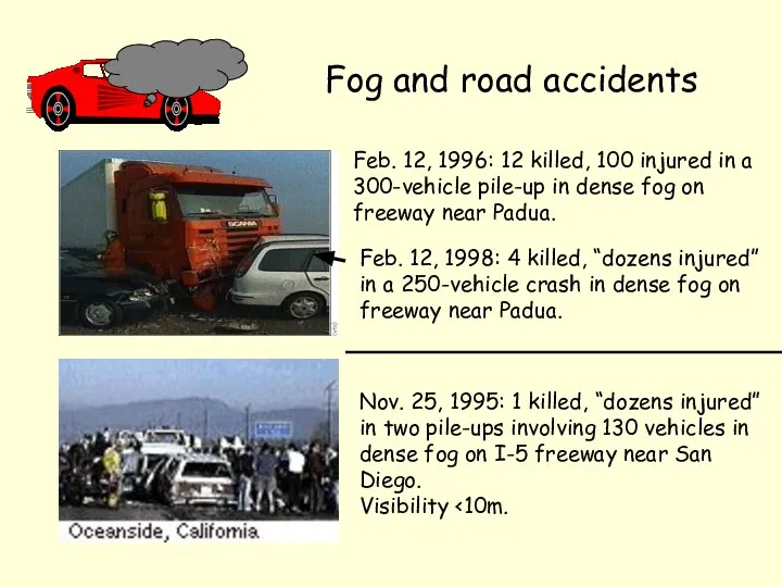 Fog and road accidents Feb. 12, 1996: 12 killed, 100 injured