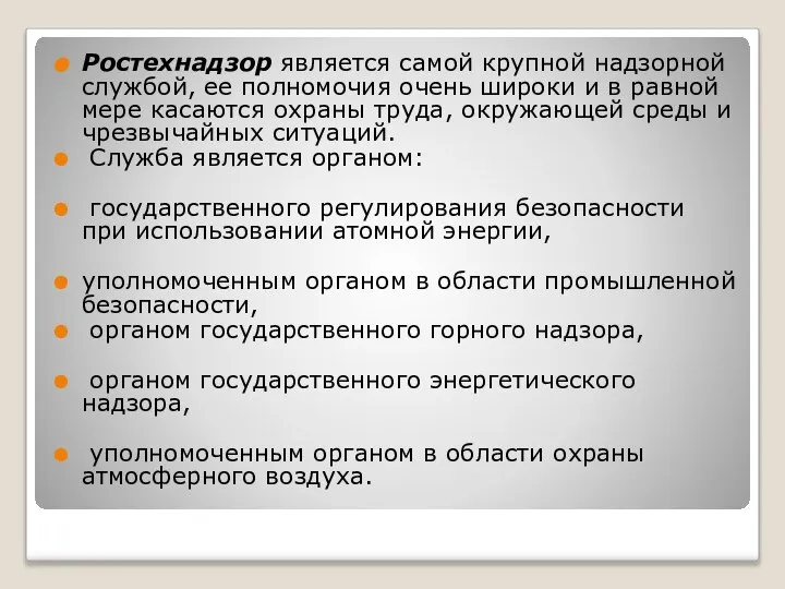 Ростехнадзор является самой крупной надзорной службой, ее полномочия очень широки и