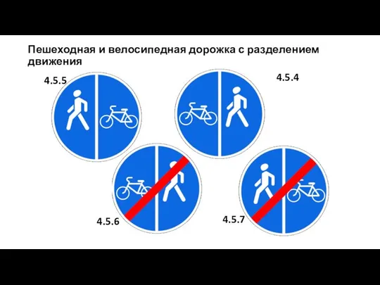 Пешеходная и велосипедная дорожка с разделением движения