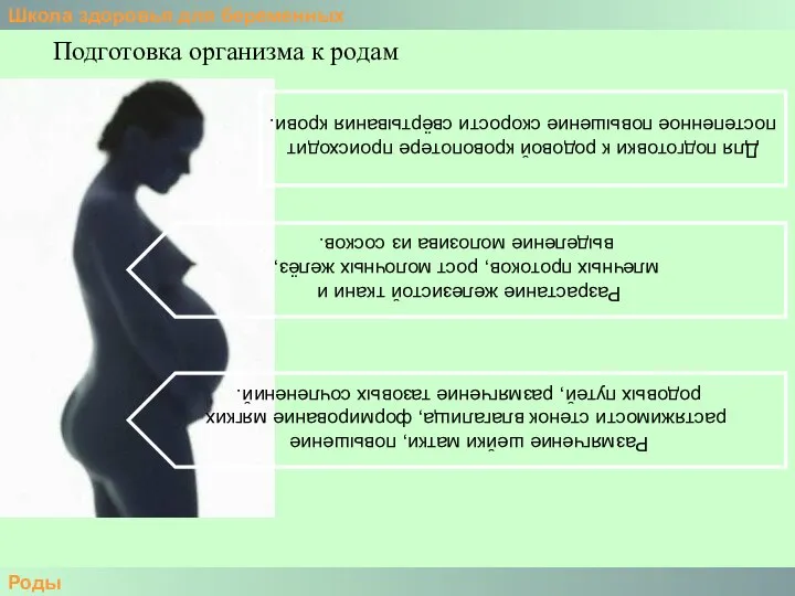 Школа здоровья для беременных Роды Подготовка организма к родам Размягчение шейки