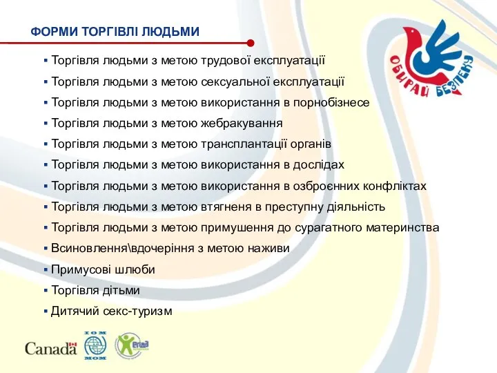 Торгівля людьми з метою трудової експлуатації Торгівля людьми з метою сексуальної