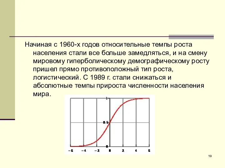 Начиная с 1960-х годов относительные темпы роста населения стали все больше