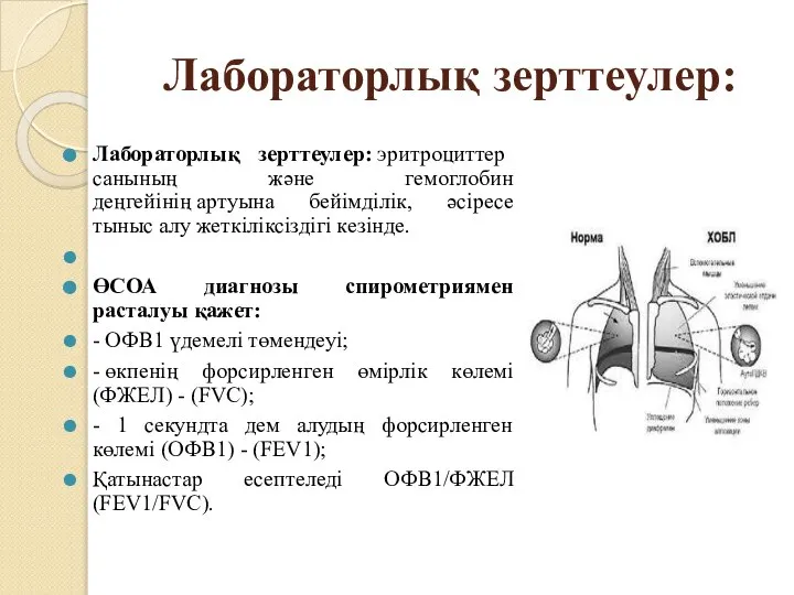 Лабораторлық зерттеулер: Лабораторлық зерттеулер: эритроциттер санының жəне гемоглобин деңгейінің артуына бейімділік,