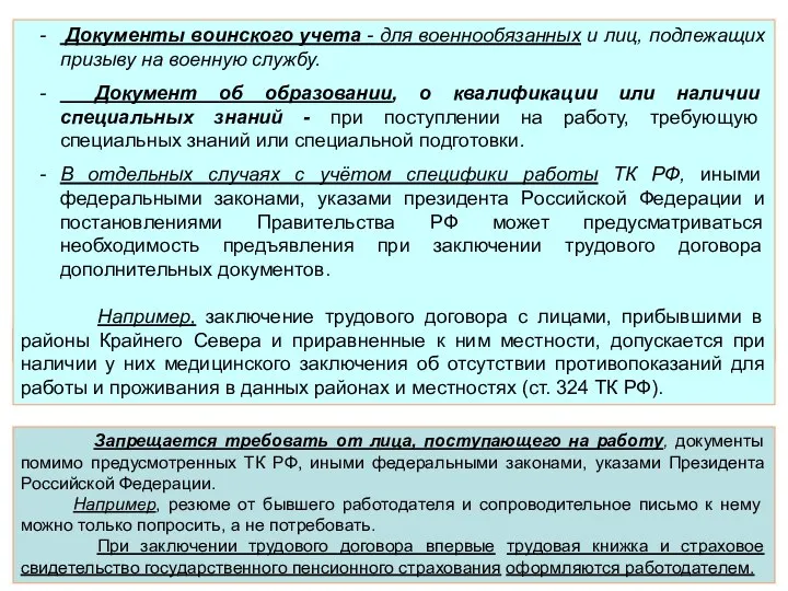 Документы воинского учета - для военнообязанных и лиц, подлежащих призыву на