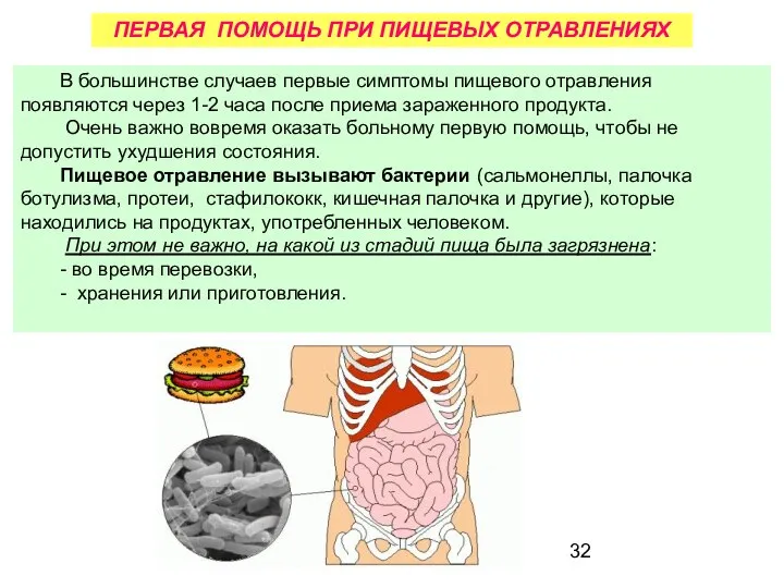 В большинстве случаев первые симптомы пищевого отравления появляются через 1-2 часа