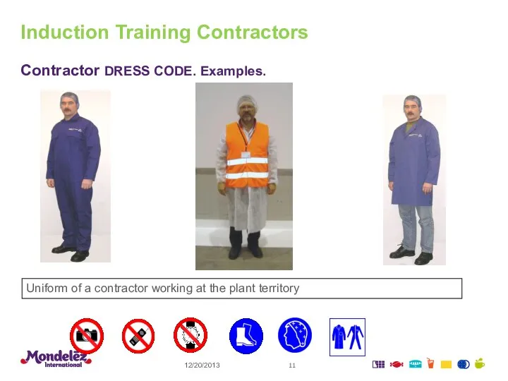 Contractor DRESS CODE. Examples. 12/20/2013 Uniform of a contractor working at